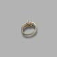 Ladies 9ct Yellow Gold Ring With 8 Clear Stones