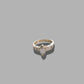 Ladies 9ct Yellow Gold Ring With 8 Clear Stones