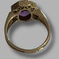 Ladies 9ct Yellow Gold Purple Stone Ring