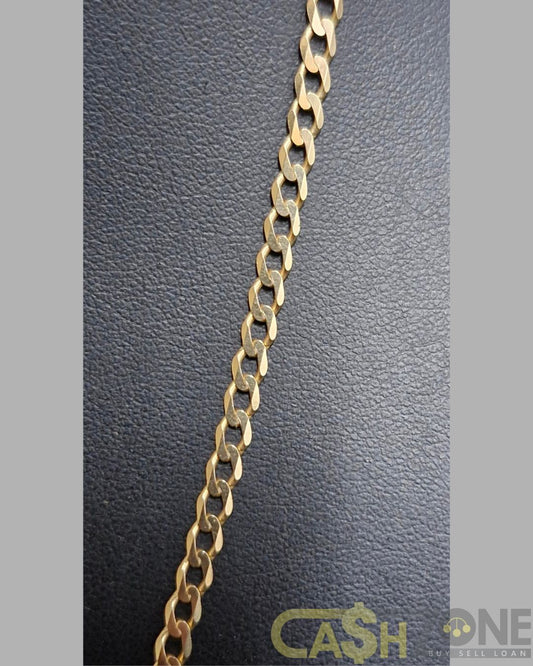 Men's 9ct Yellow Gold 45cm Curb Chain