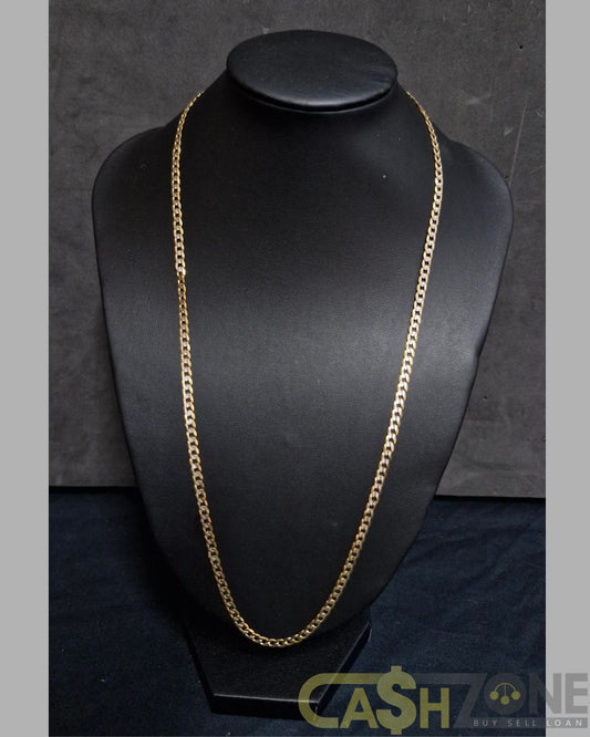 Men's 9ct Yellow Gold 50cm Patterned Curb Chain