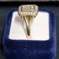 Ladies 9ct Yellow Gold Clear Stone Ring