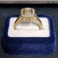 Ladies 9ct Yellow Gold Clear Stone Ring