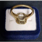 Ladies 9ct Yellow Gold Clear Stone Ring