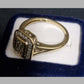 Ladies 9ct Yellow Gold Clear Stone Ring