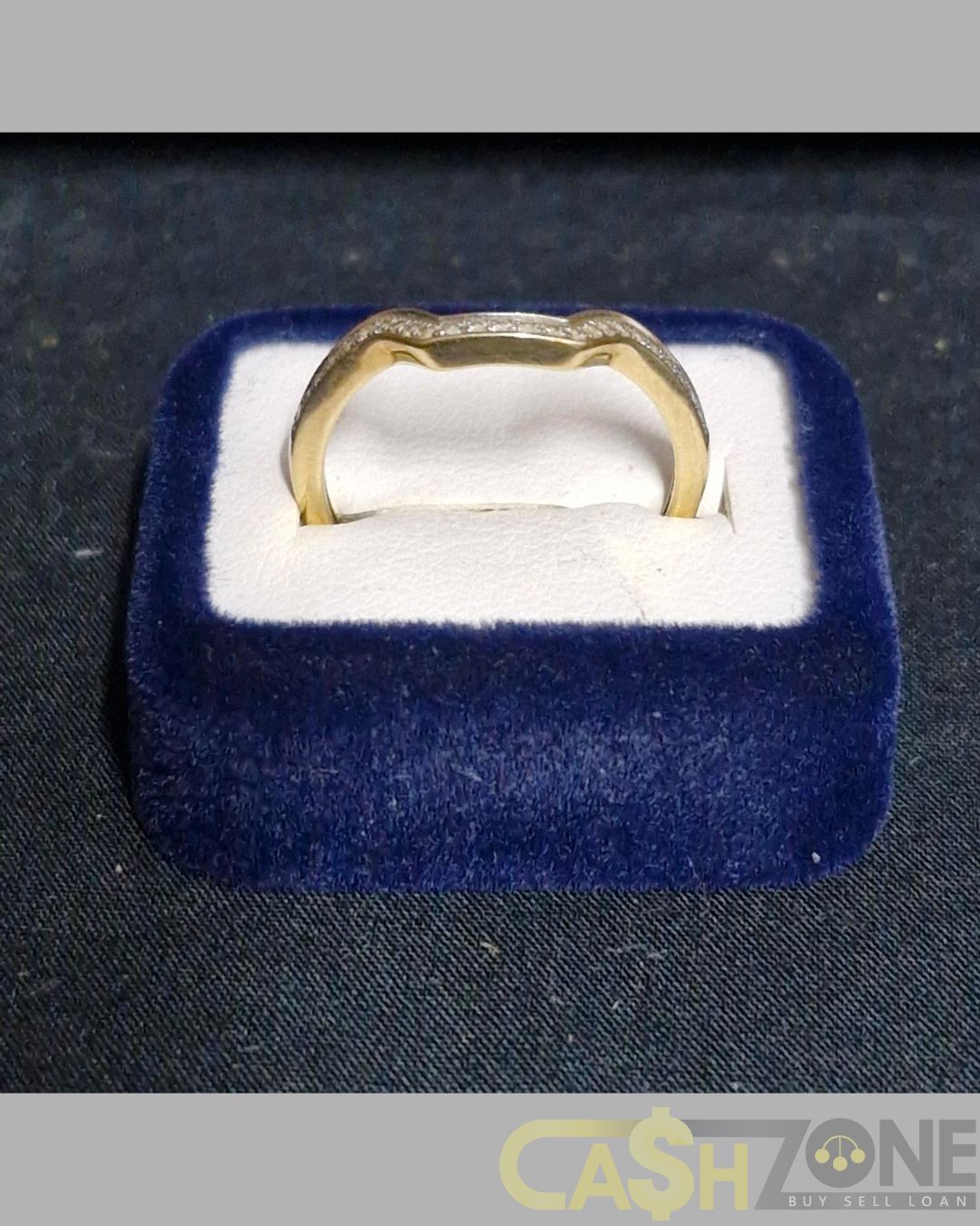Ladies 9ct Yellow Gold Clear Stone Enhancer Ring