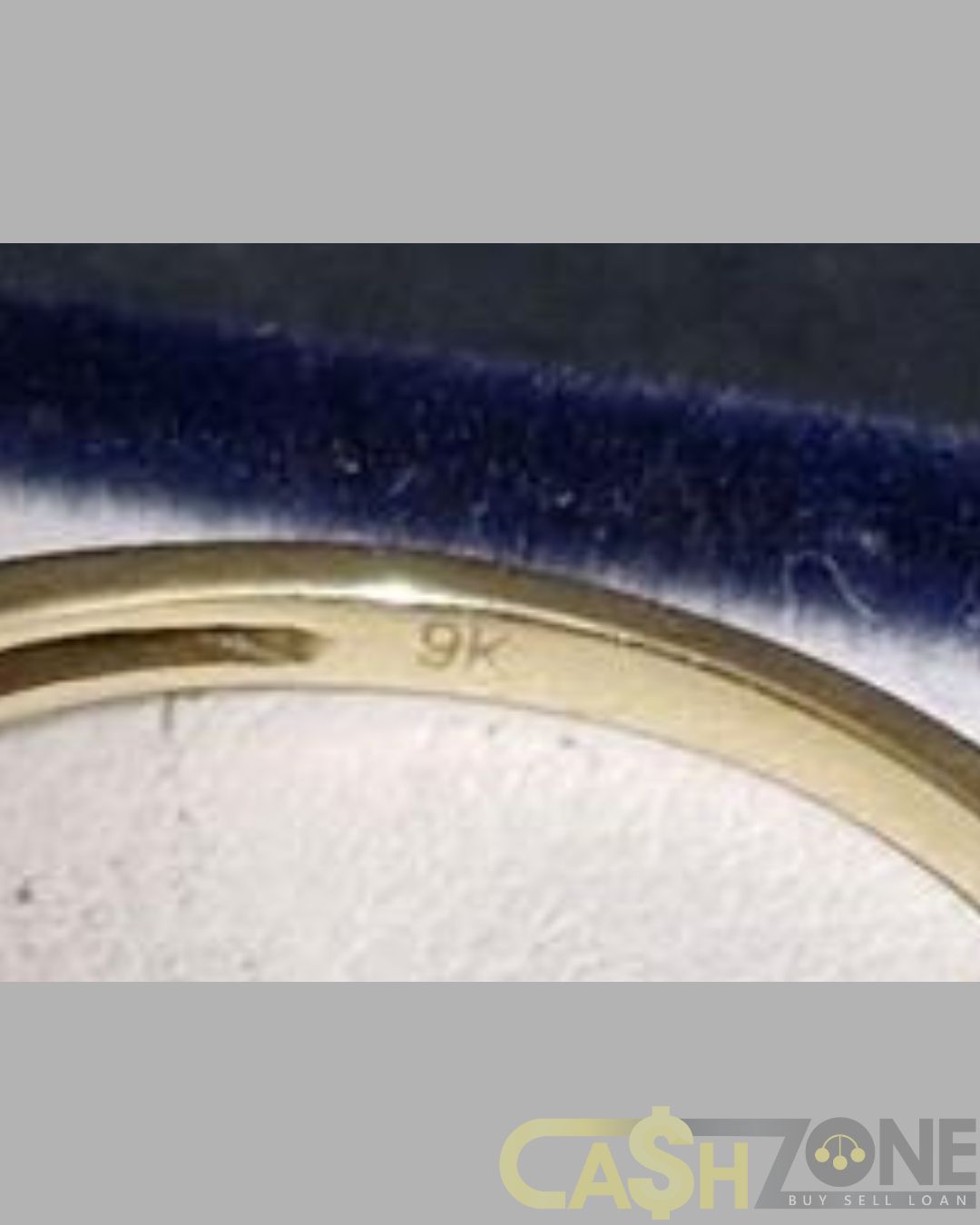 Ladies 9ct Yellow Gold Clear Stone Enhancer Ring