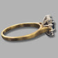 Ladies 18ct Yellow Gold Dark Blue Stone Ring