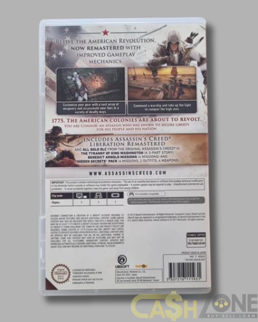 Assassin's Creed III Remastered Nintendo Switch