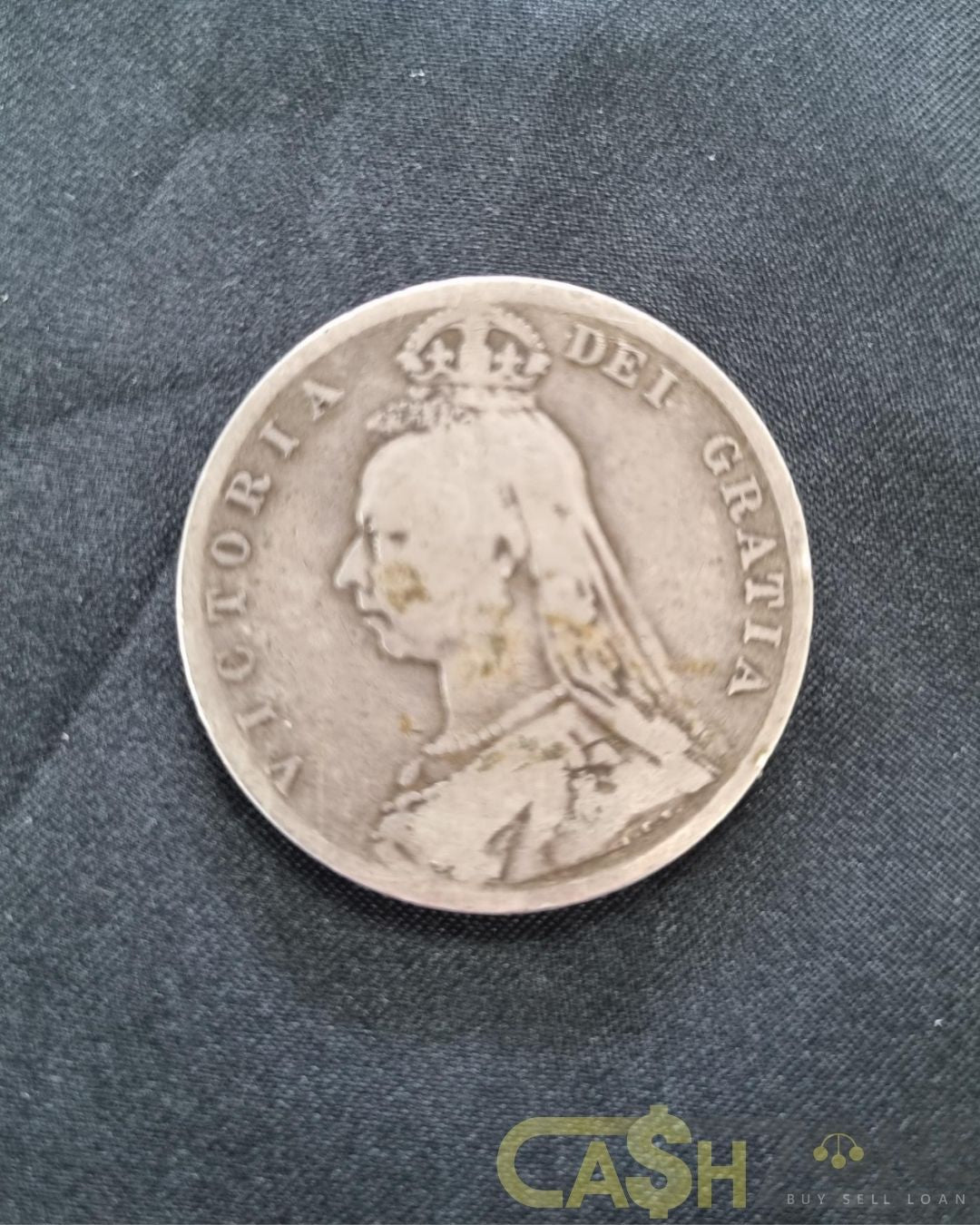 1890 Great Britain Queen Victoria Silver Half Crown Coin