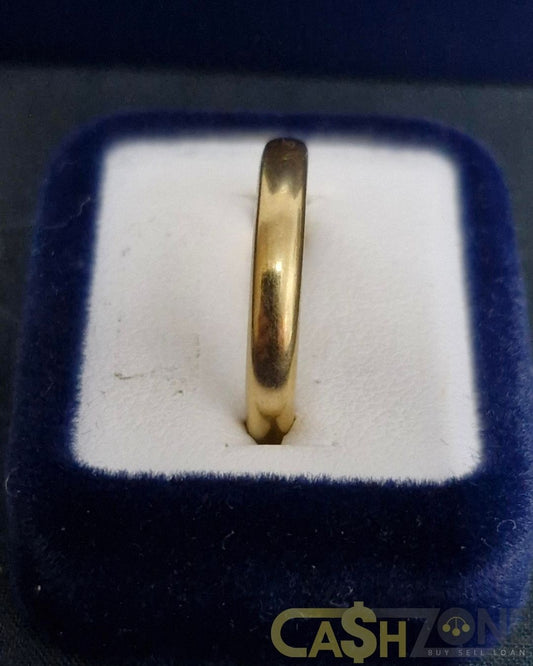Ladies 18ct Yellow Gold Smooth Wedding Ring