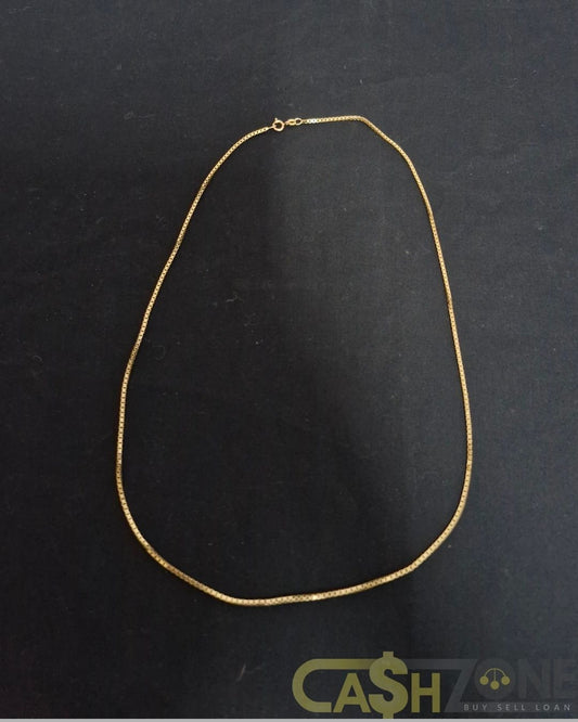 Ladies 14ct Yellow Gold Box Chain 60cm Necklace