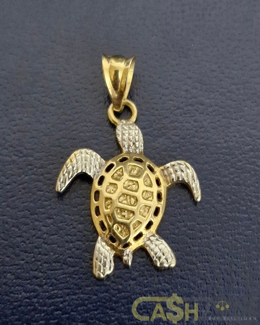 9ct Yellow Gold Turtle Pendant
