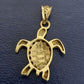 9ct Yellow Gold Turtle Pendant