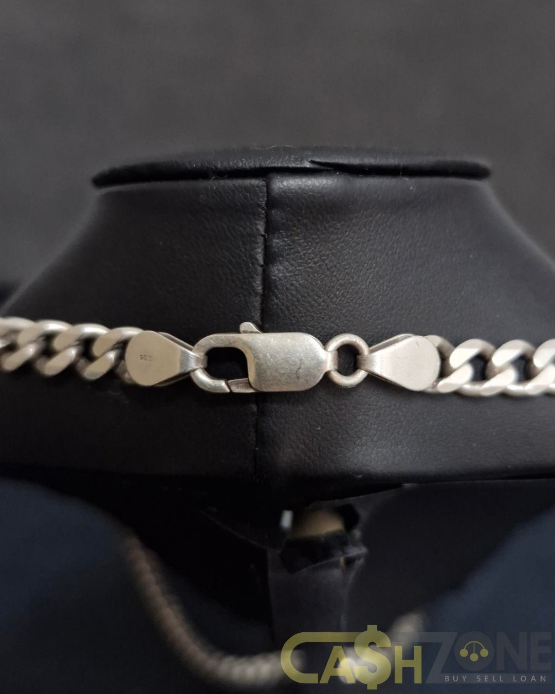 Mens 925 Silver Curb Link 57cm Chain