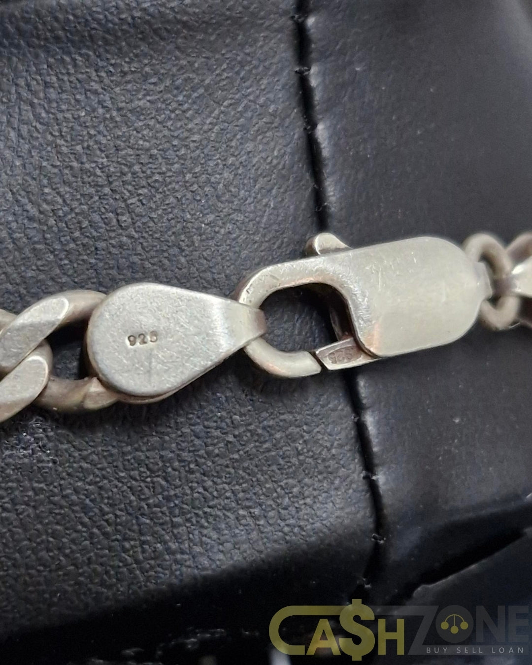 Mens 925 Silver Curb Link 57cm Chain