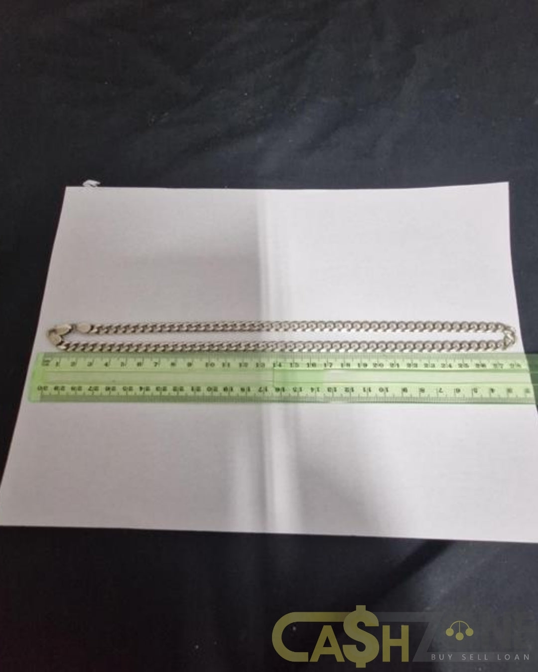 Mens 925 Silver Curb Link 57cm Chain