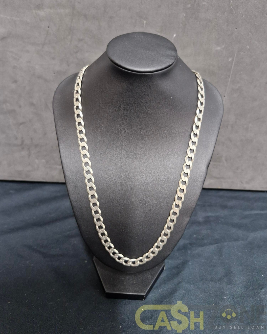 Mens 925 Silver Curb Link 51cm Chain