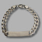 Mens Silver Curb I.D Bracelet