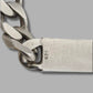 Mens Silver Curb I.D Bracelet