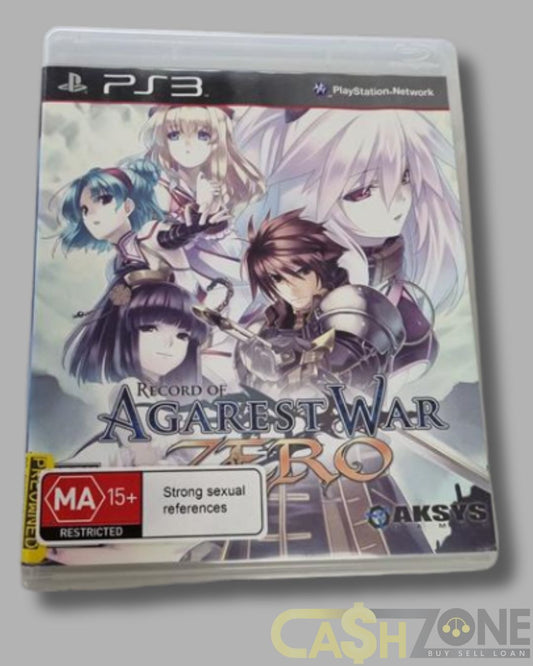 Record of Agarest War Zero PS3 Game
