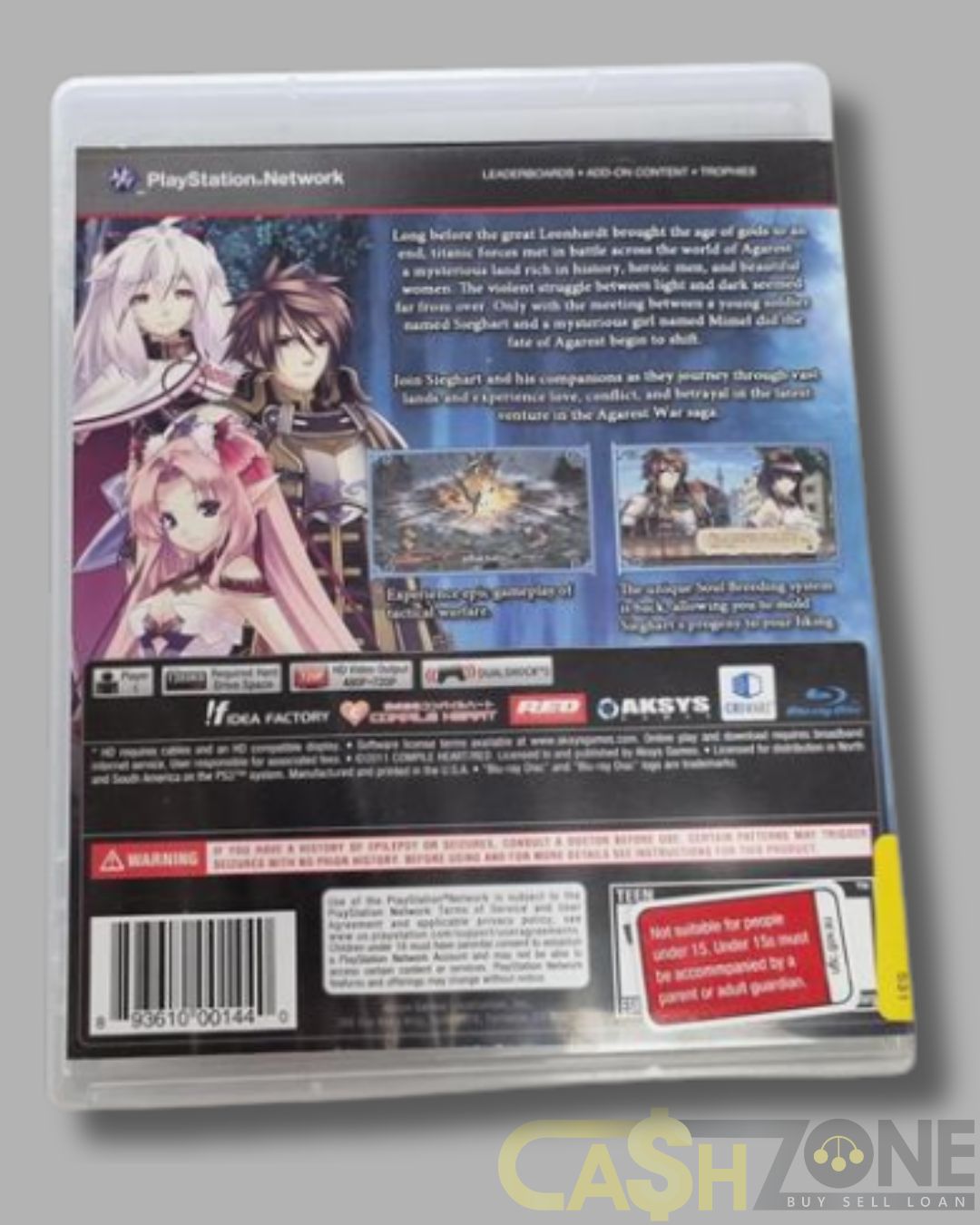 Record of Agarest War Zero PS3 Game