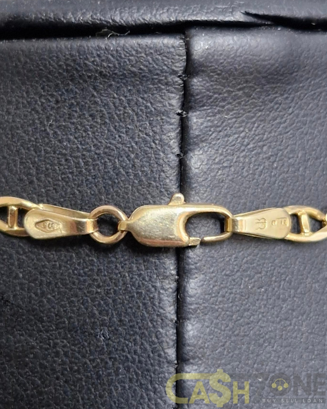 Mens 9ct Yellow Gold Figaro Anchor Chain 50cm