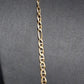 Mens 9ct Yellow Gold Figaro Anchor 50cm Chain