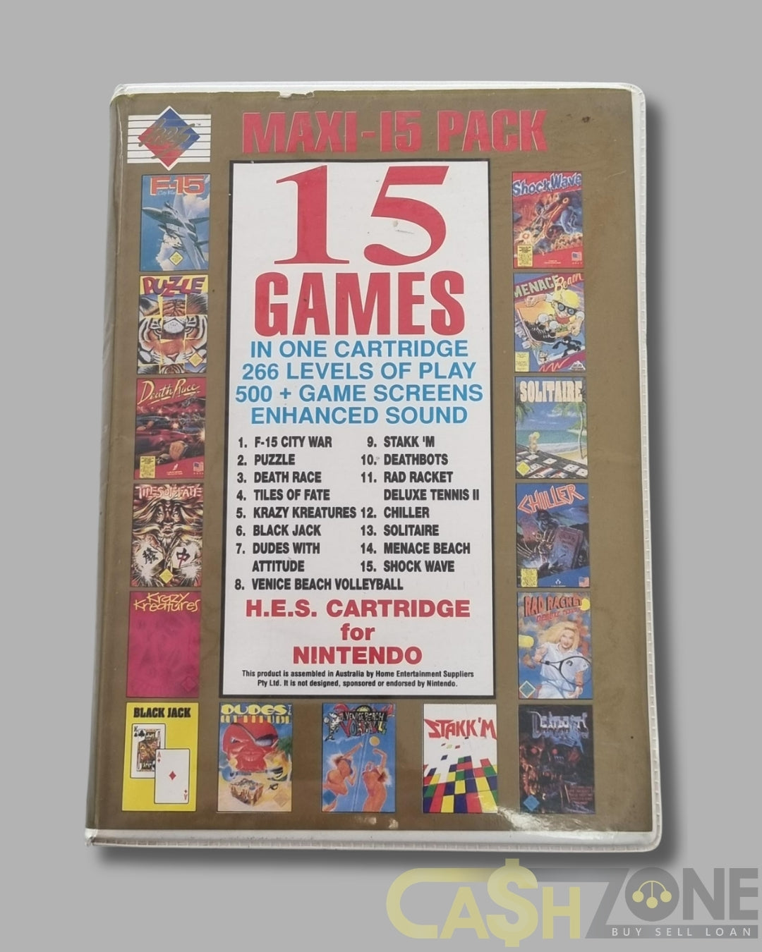 MAXI 15 Pack HES NES Game PAL