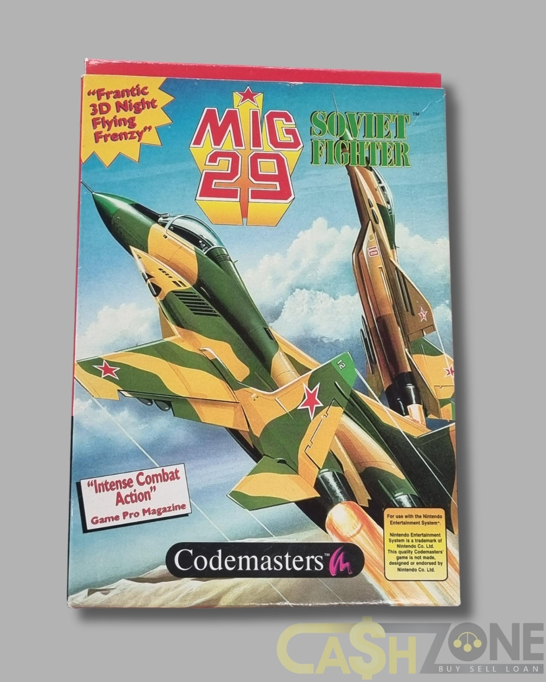 Codemasters MiG-29 Soviet Fighter NES Game PAL