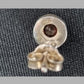 Ladies Silver And Red Stone Stud Earrings