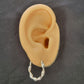 Ladies Silver Twisted Hoop Earrings