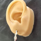 Ladies Silver Twisted Hoop Earrings