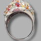 Ladies 14ct White Gold Colour Treated Sapphire Ring