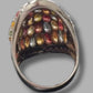 Ladies 14ct White Gold Colour Treated Sapphire Ring