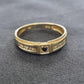 Ladies 9ct Yellow Gold Blue & Clear Stone Ring