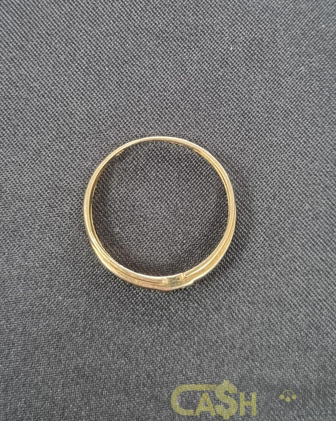 Ladies 9ct Yellow Gold Blue & Clear Stone Ring