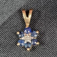 Ladies 9ct Yellow Gold Blue Stone Star Pendant