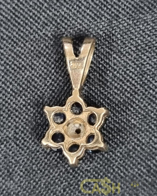 Ladies 9ct Yellow Gold Blue Stone Star Pendant