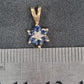 Ladies 9ct Yellow Gold Blue Stone Star Pendant