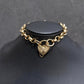 Ladies 9ct Yellow Gold Heart Padlock Belcher Bracelet