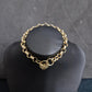 Ladies 9ct Yellow Gold Heart Padlock Belcher Bracelet