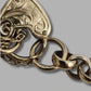 Ladies 9ct Yellow Gold Heart Padlock Belcher Bracelet