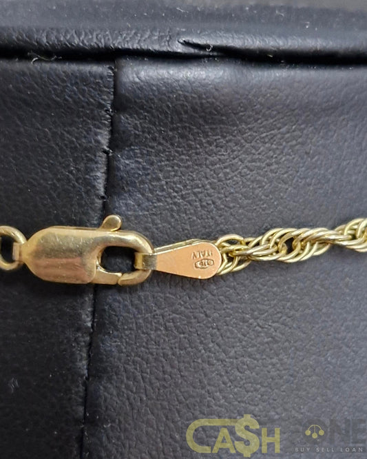 Ladies 9ct Yellow Gold 45cm Singapore Twist Chain