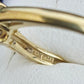 Ladies 14ct Yellow Gold Red Stone Ring