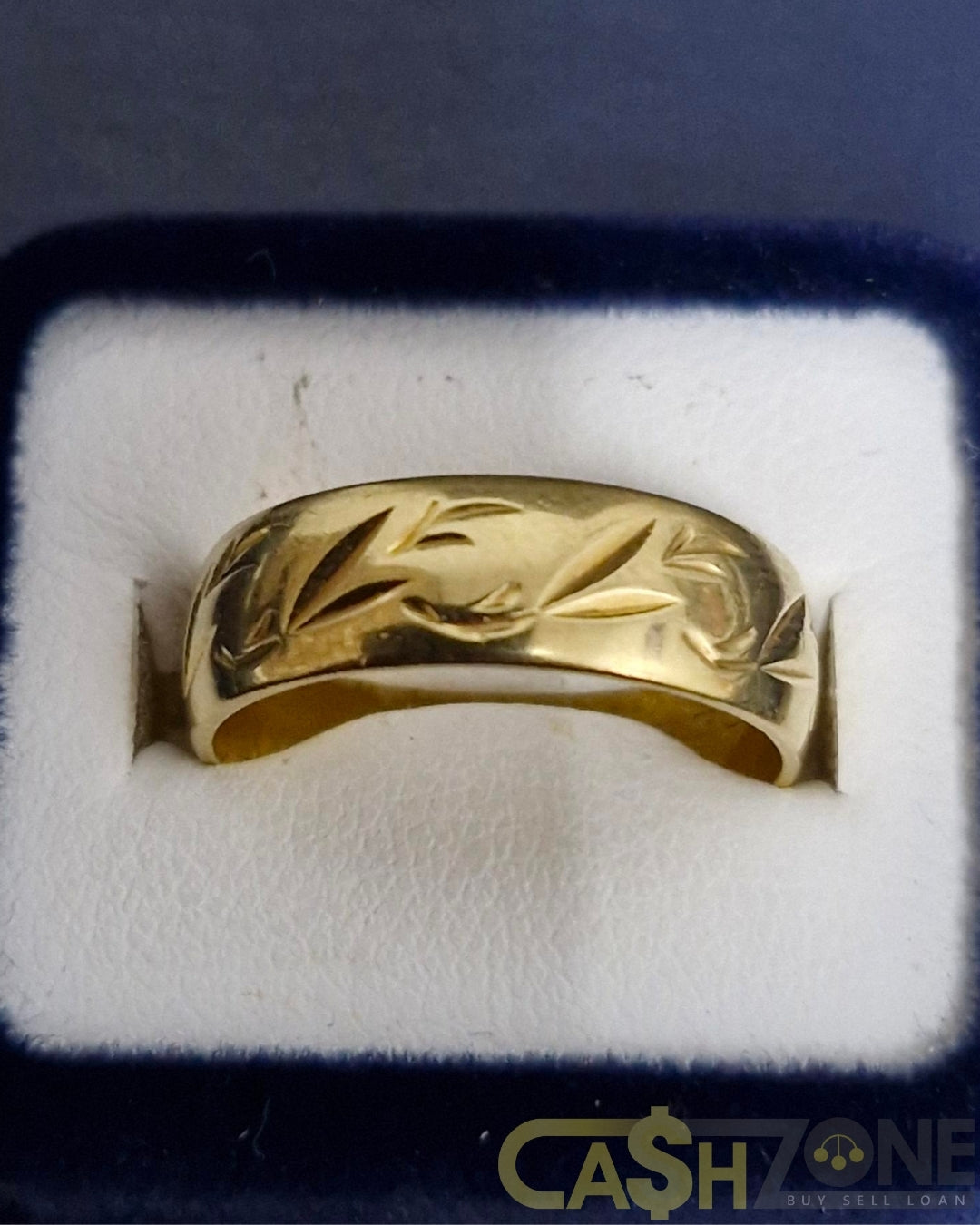 Ladies 18ct Yellow Gold Patterned Ring
