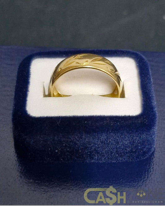 Ladies 18ct Yellow Gold Patterned Ring