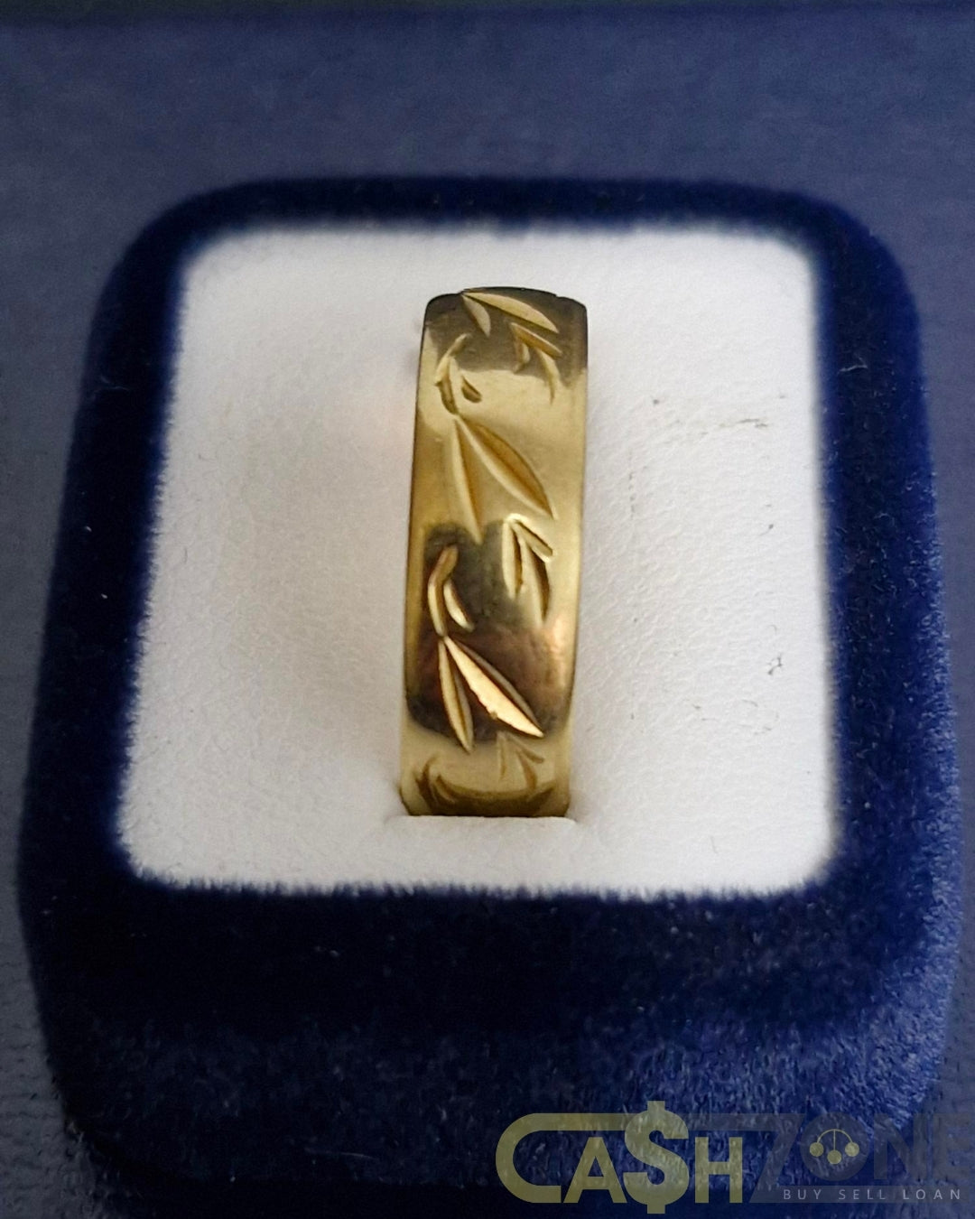 Ladies 18ct Yellow Gold Patterned Ring
