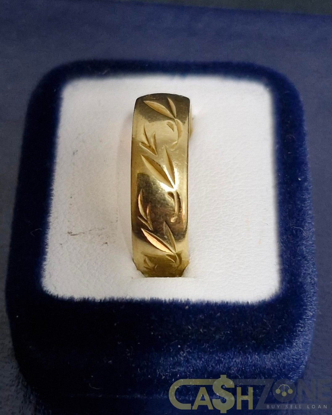 Ladies 18ct Yellow Gold Patterned Ring