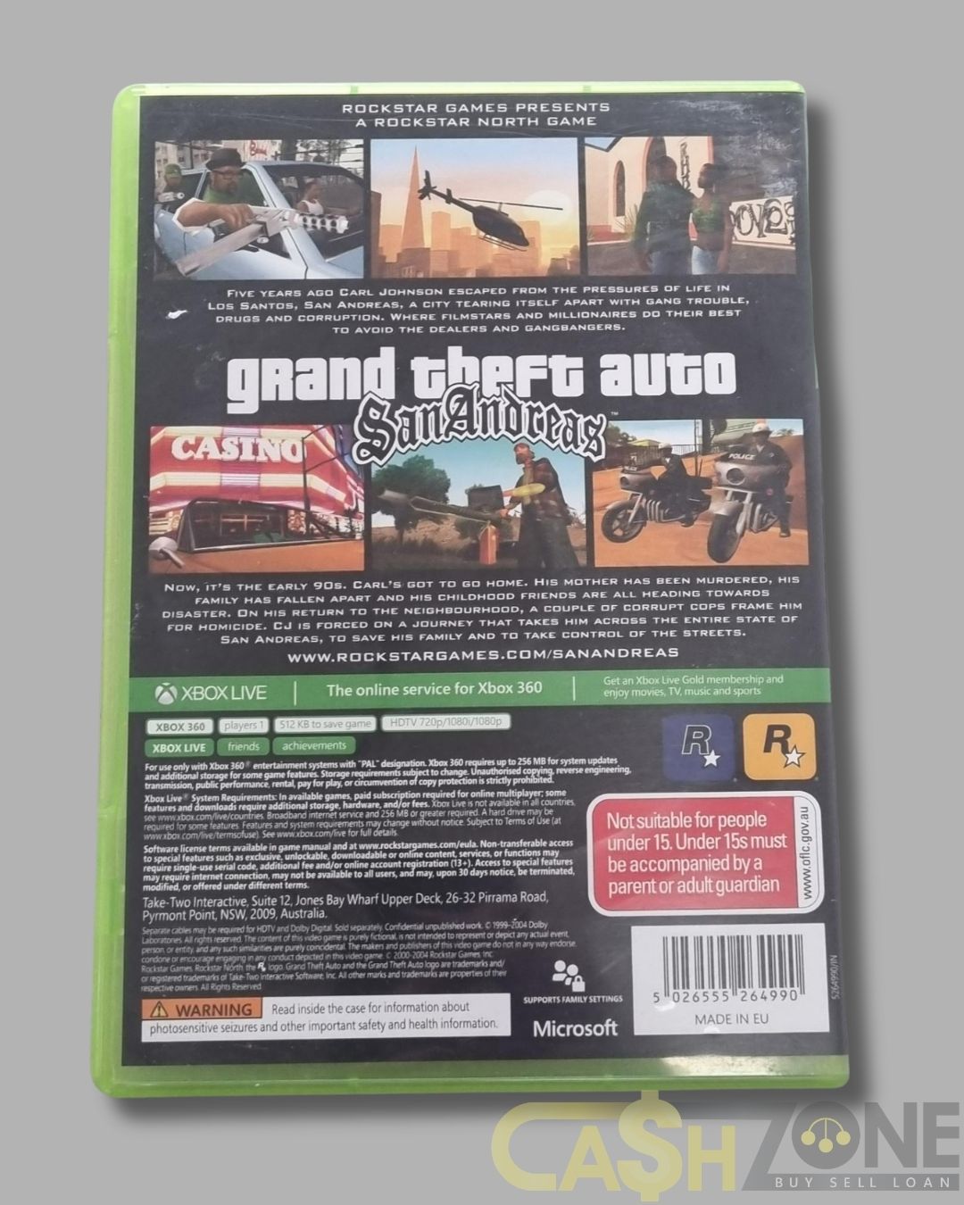 Grand Theft Auto: San Andreas Xbox 360 PAL